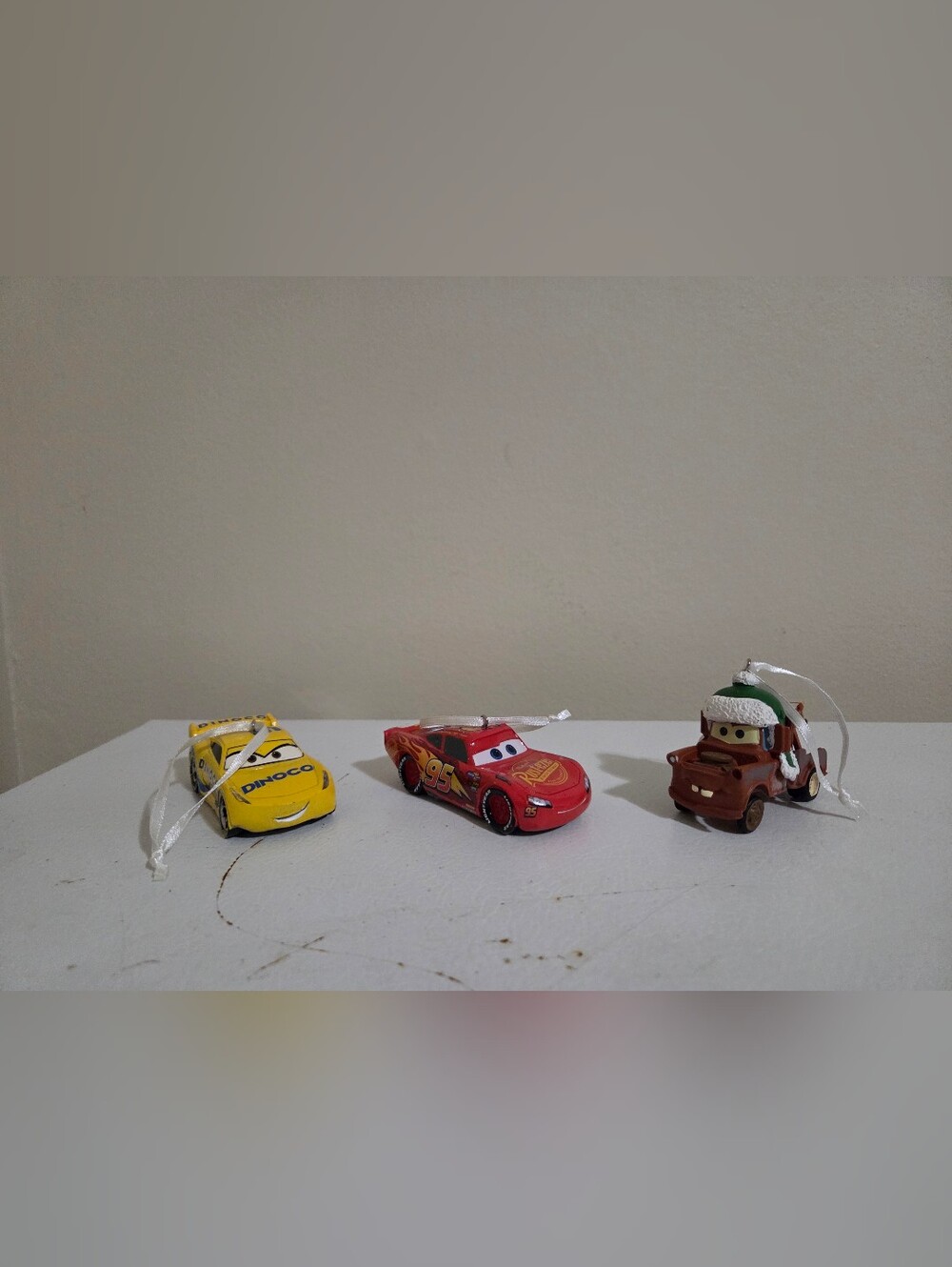 Disney Pixar Cars Christmas Ornaments Set Of 3